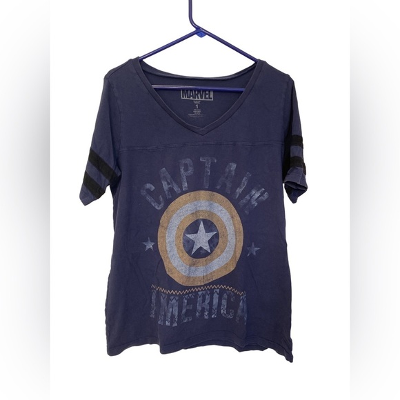 Marvel Tops - Marvel Captain America football tee